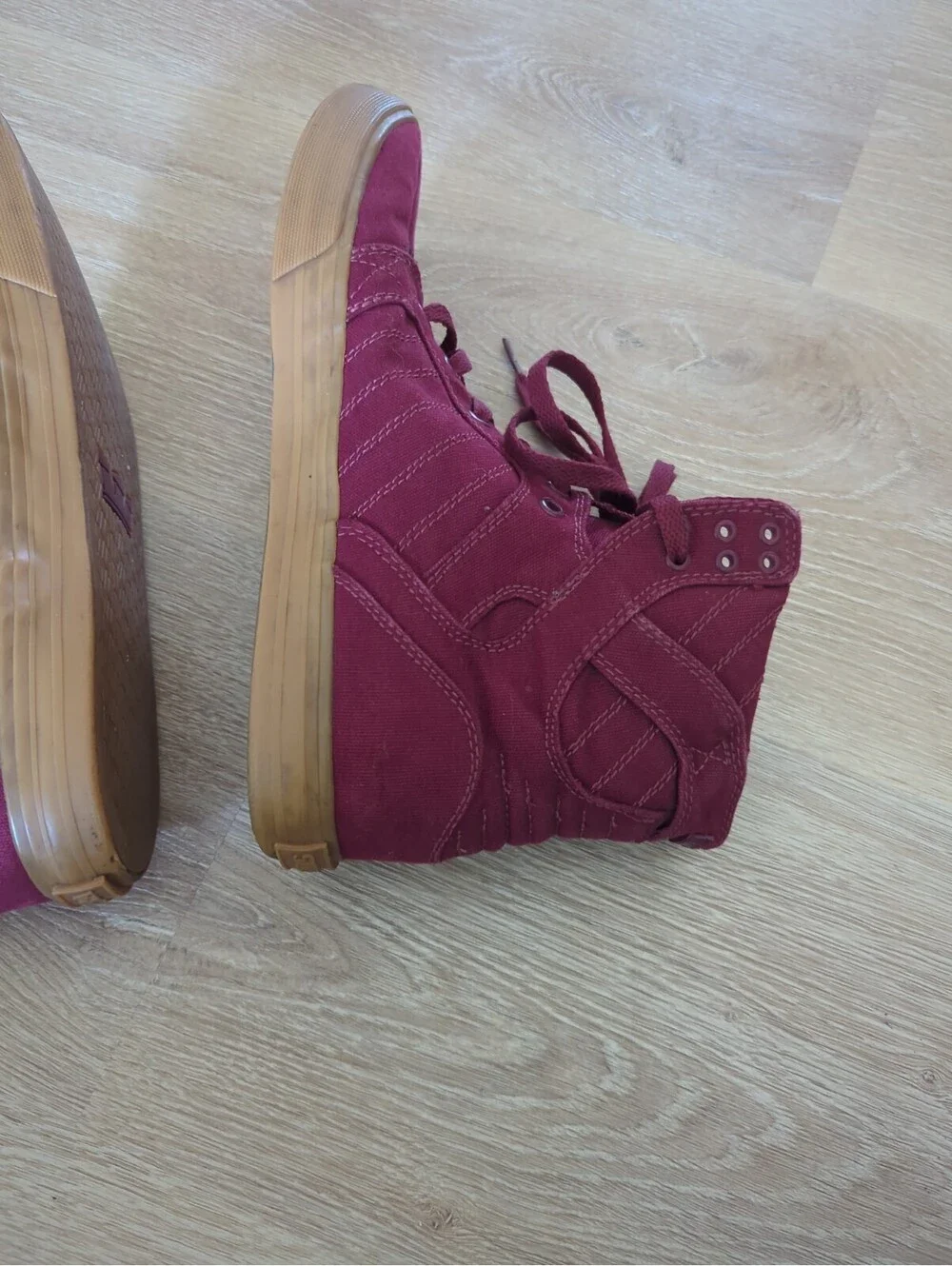 Supra 001 Muska Skytop Sneakers Red  Skate Shoe Mens SIZE 11